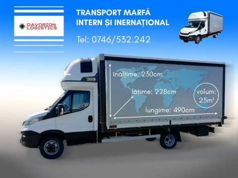 Transport marfa cu camion de 3,5 tone